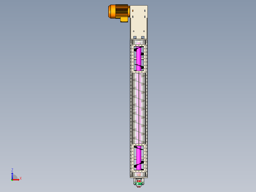 双向螺旋输送机三维Catia