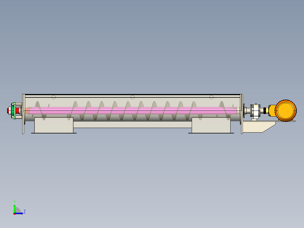 双向螺旋输送机三维Catia