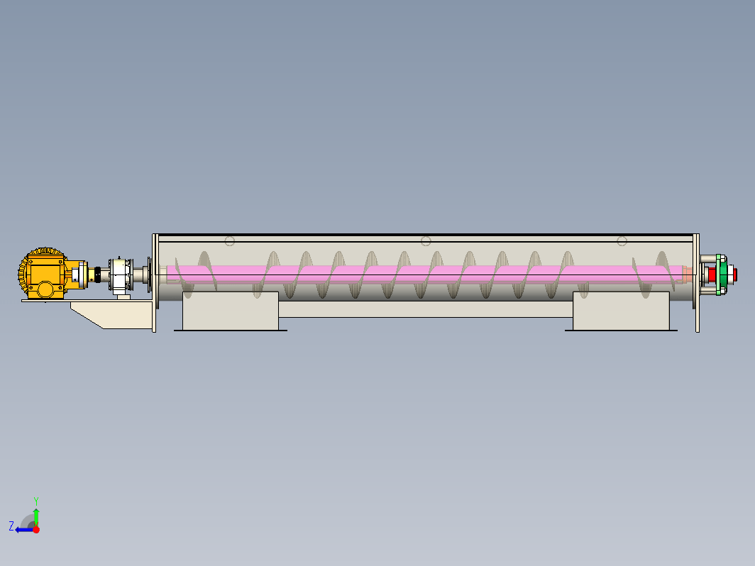 双向螺旋输送机三维Catia