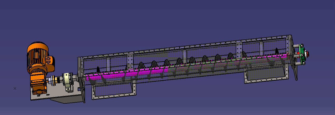 双向螺旋输送机三维Catia