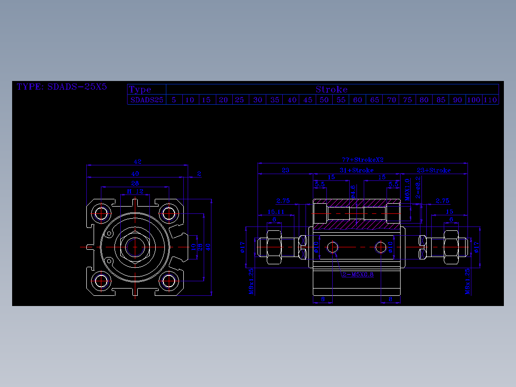 SDA气缸 83-SDAD-25-SW