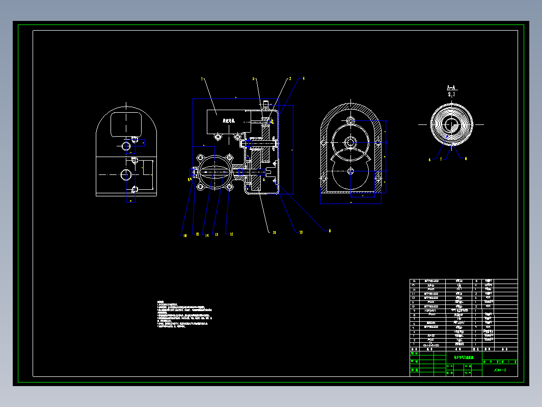 汽车电子节气门结构设计+CAD+说明书