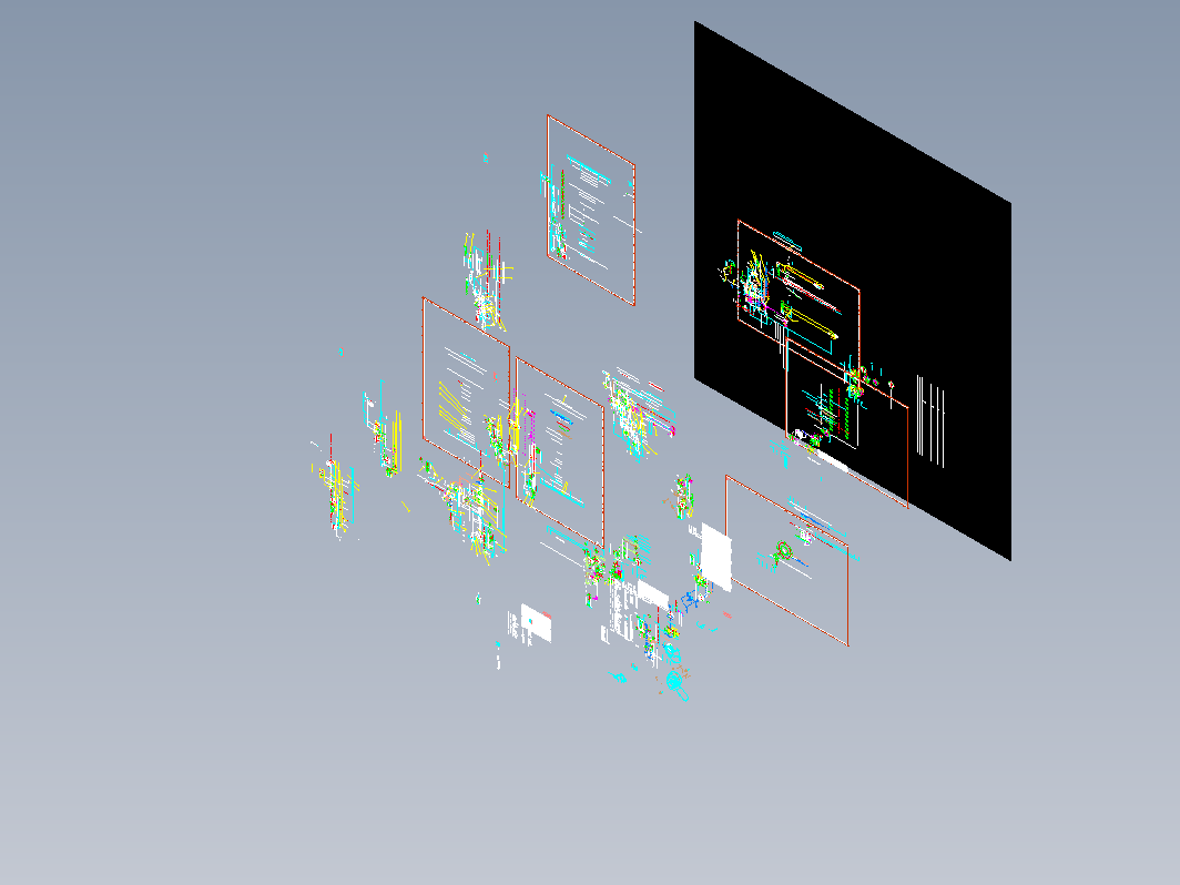 洗发水瓶盖注塑模具图纸