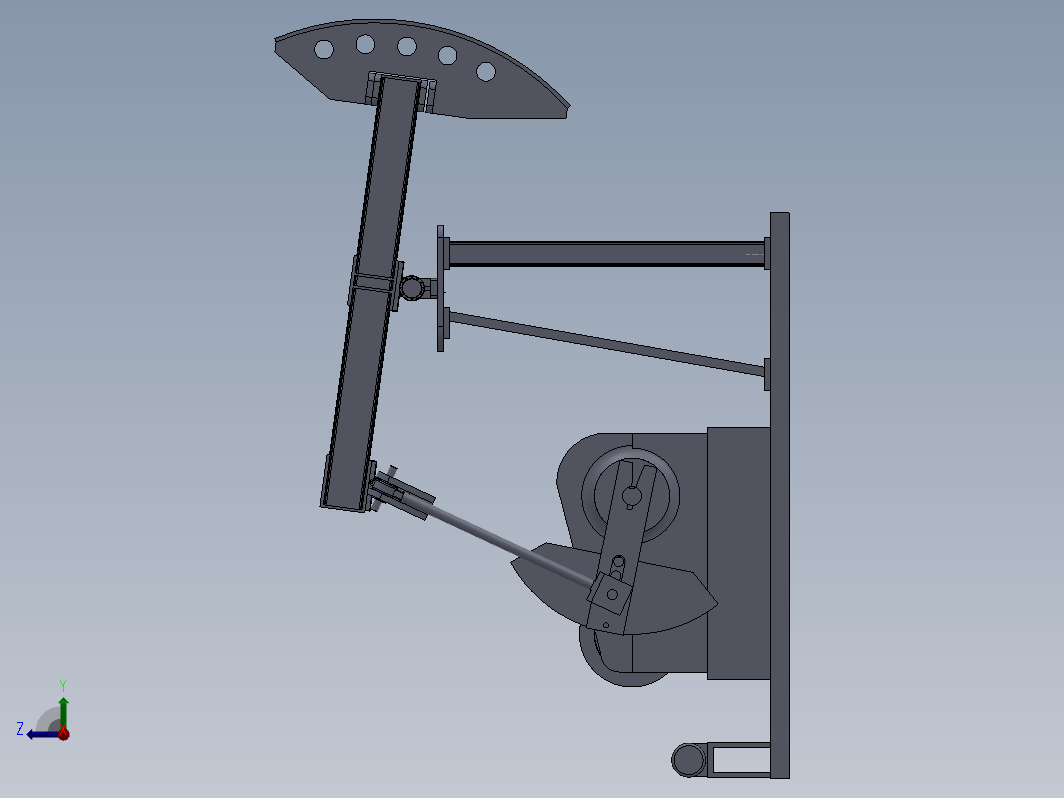 常规式游梁抽油机设计三维SW2010带参+CAD+说明书