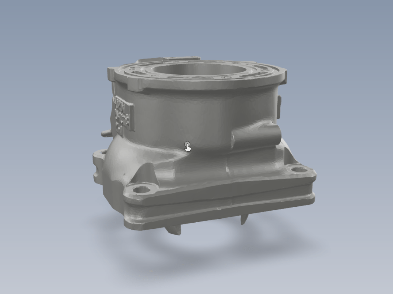 雅马哈 TZ 250 4DP 气缸 3D 扫描