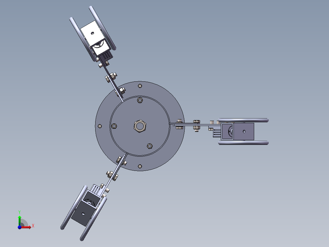 管道内行走机器人结构设计（滚轮式）三维SW2020带参+CAD+说明书