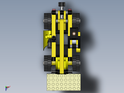 伸缩臂叉车3D拼装玩具模型图缩略图