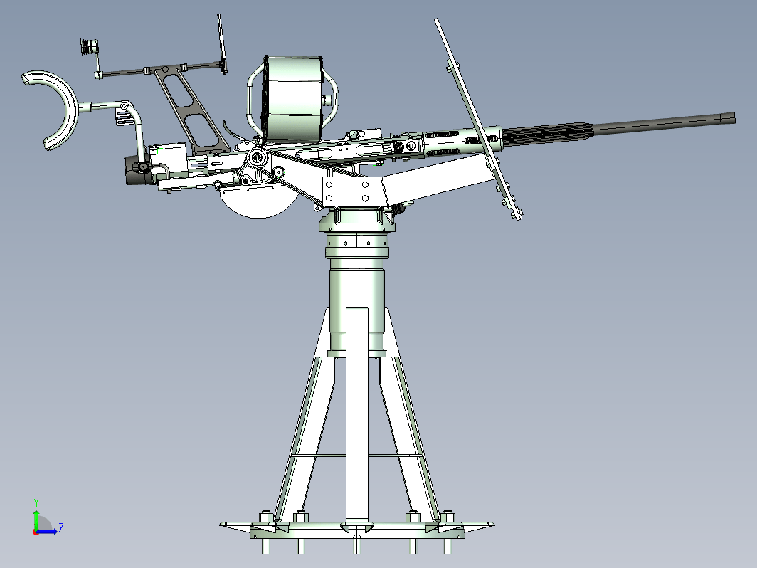 961毫米“厄利空”机关枪UG设计