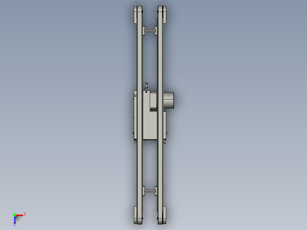 中间电机，双边同步带输送机模型