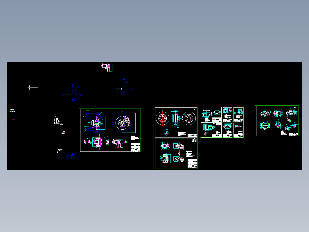 盘式制动器全套cad图