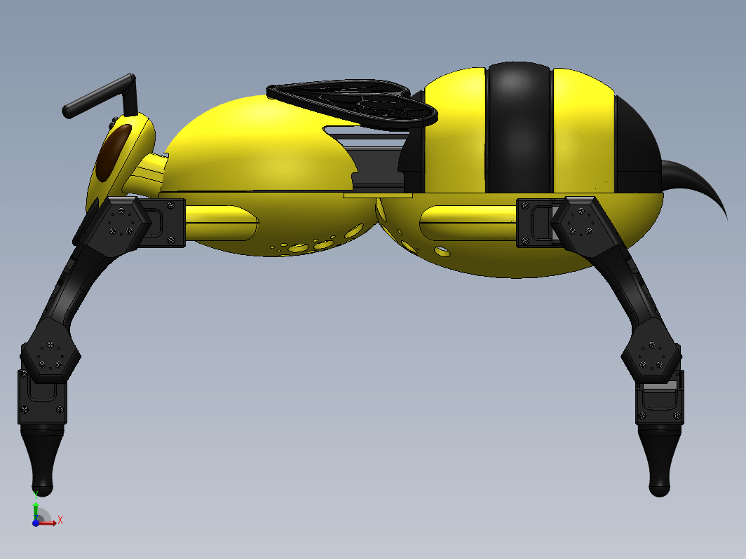 蜜蜂启发的四足机器人