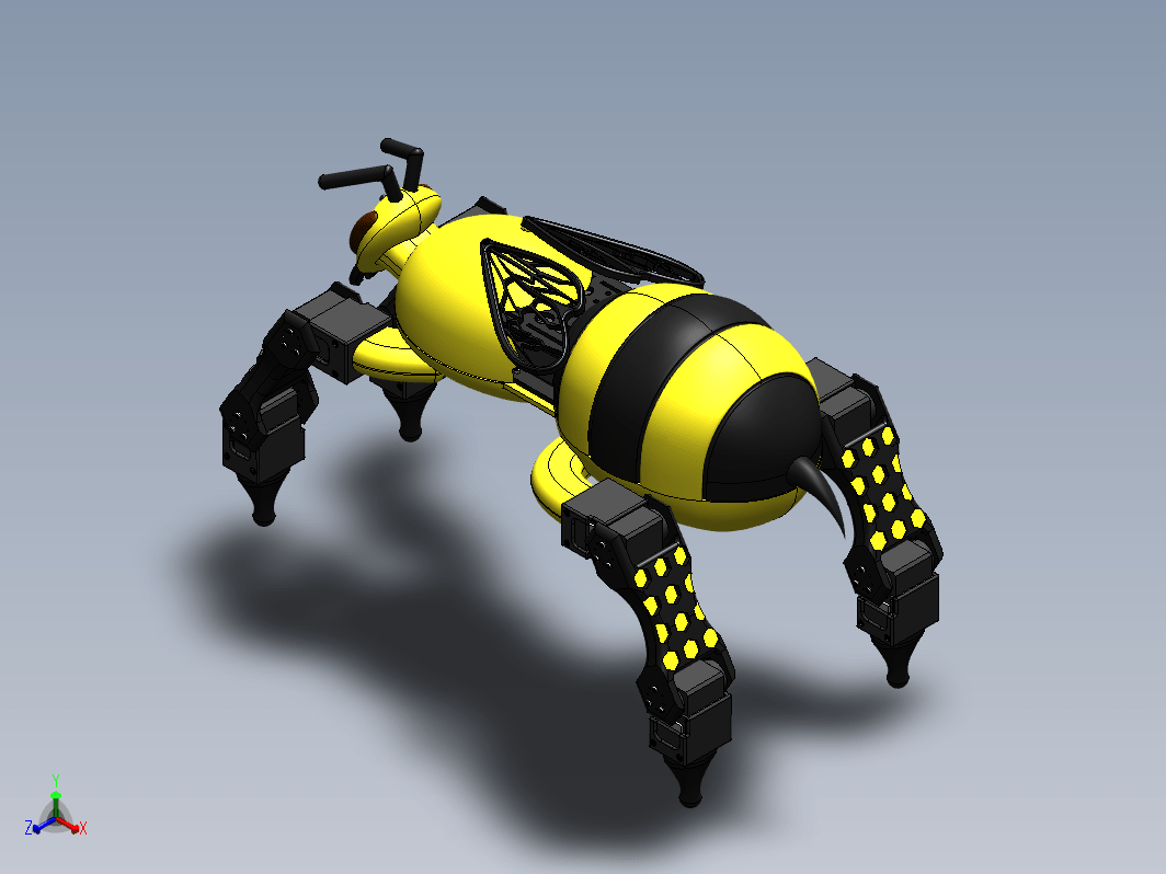 蜜蜂启发的四足机器人