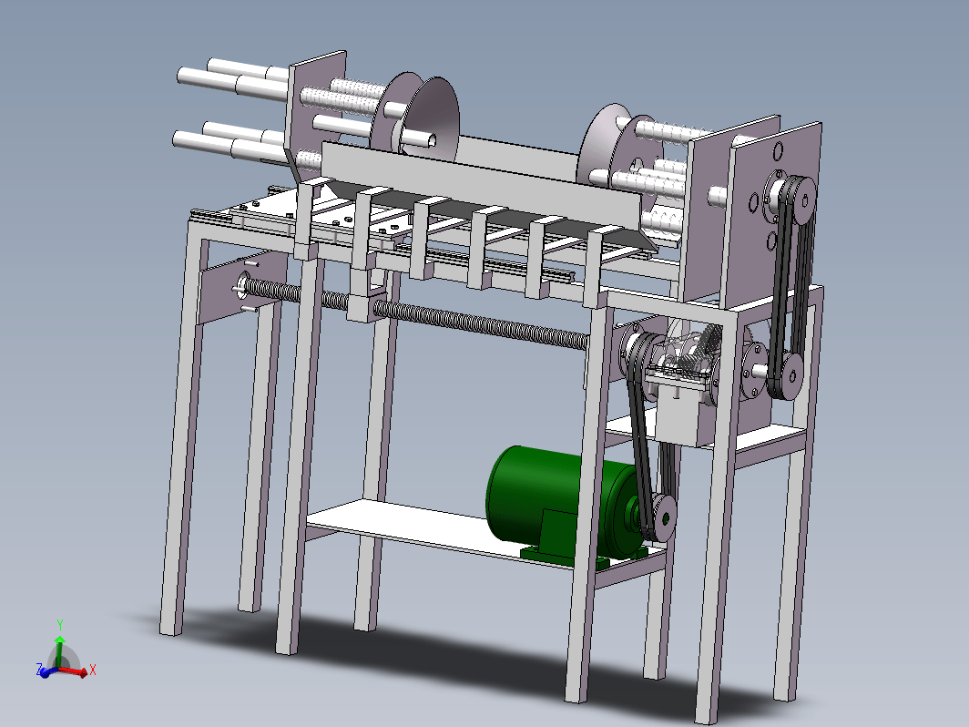 菠萝去皮机设计-三维图SW模型三维SW2016带参+CAD+说明书