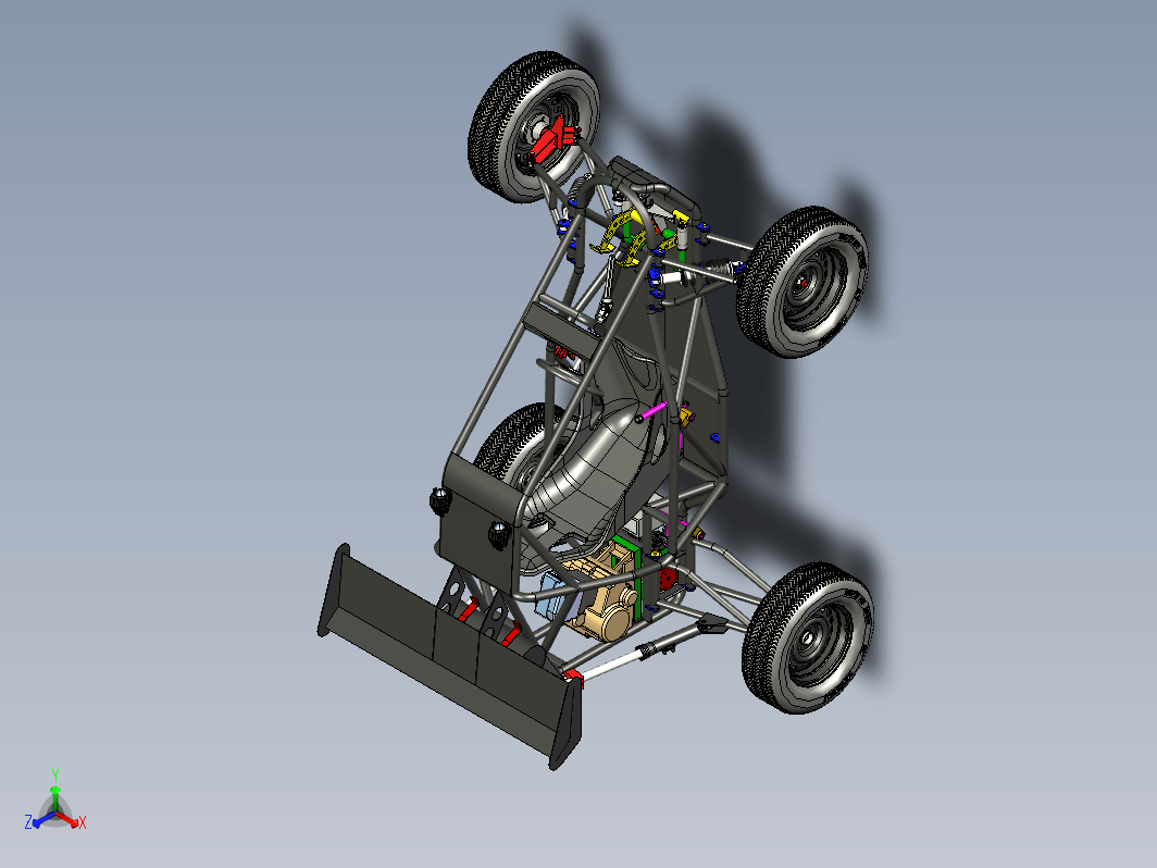 kart-cross-15单座钢管车架