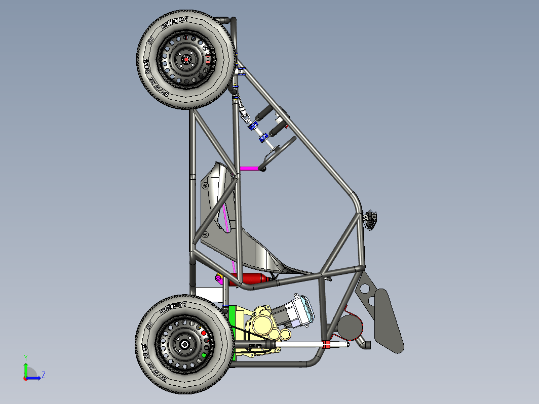 kart-cross-15单座钢管车架