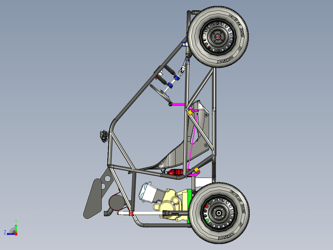 kart-cross-15单座钢管车架