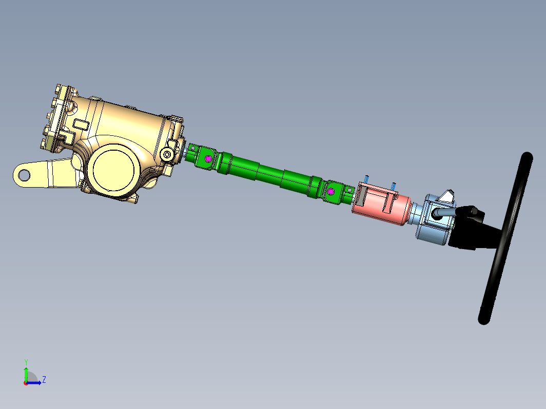 垂直转向箱方向盘 vertical steering box