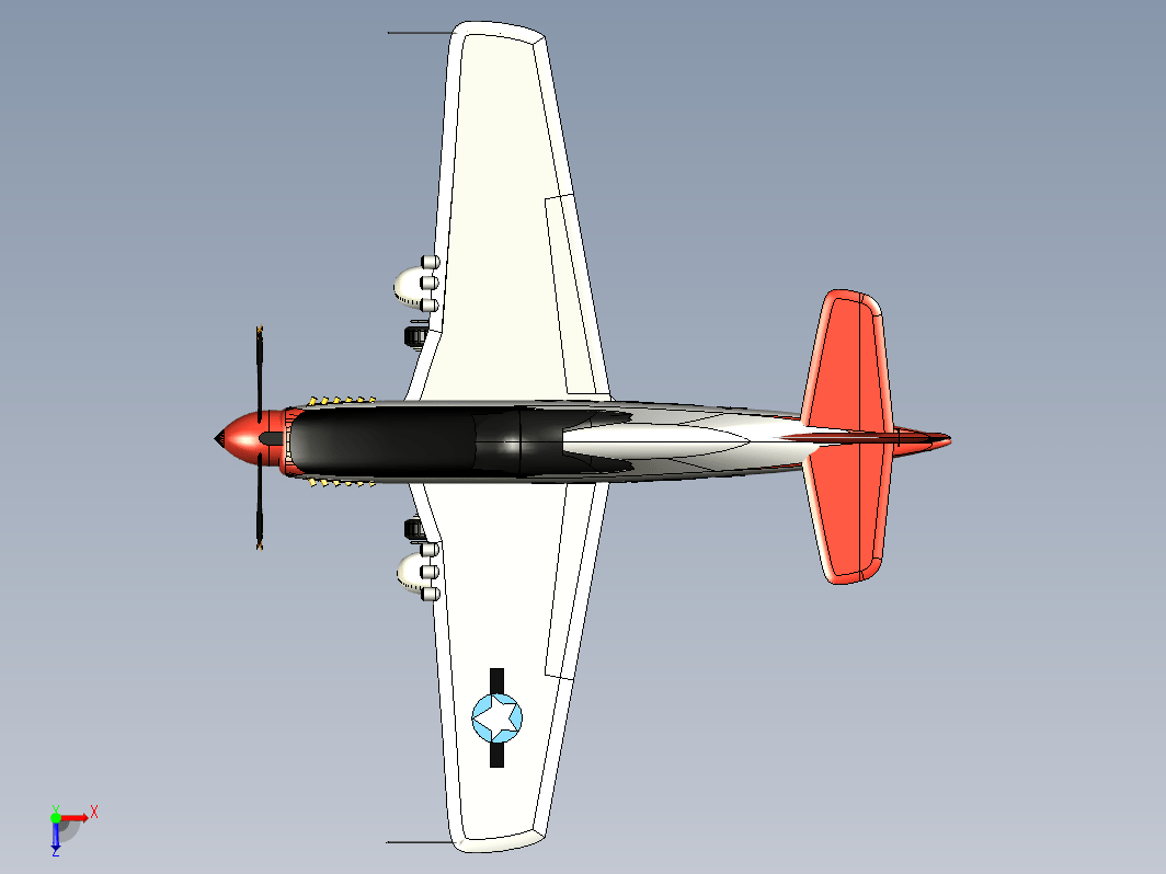 North American P-51 Mustang二战战斗机