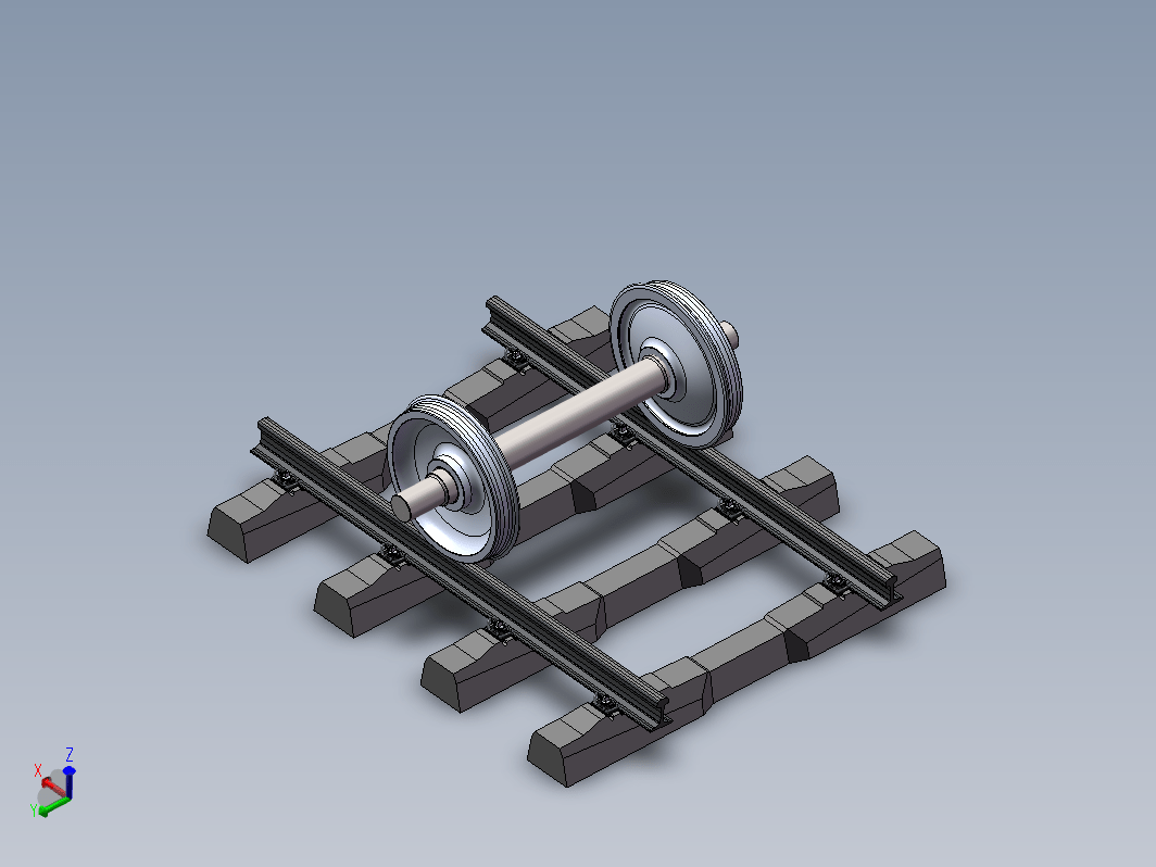 火车轨道轮模型