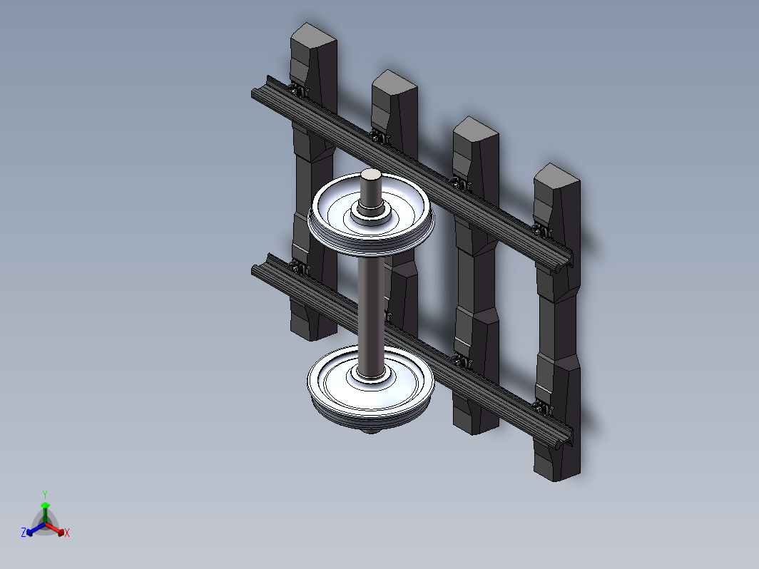 火车轨道轮模型