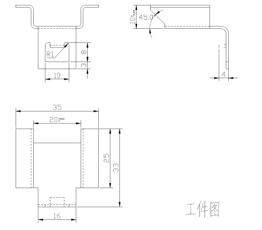侧弯支座冲压多工位级进模具设计三维UG6.0无参+CAD+说明书缩略图
