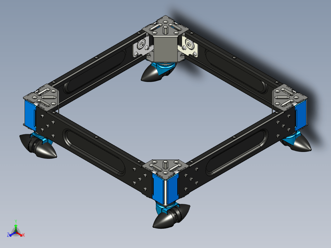 工业设备旋转支架 Robust base 600x600mm