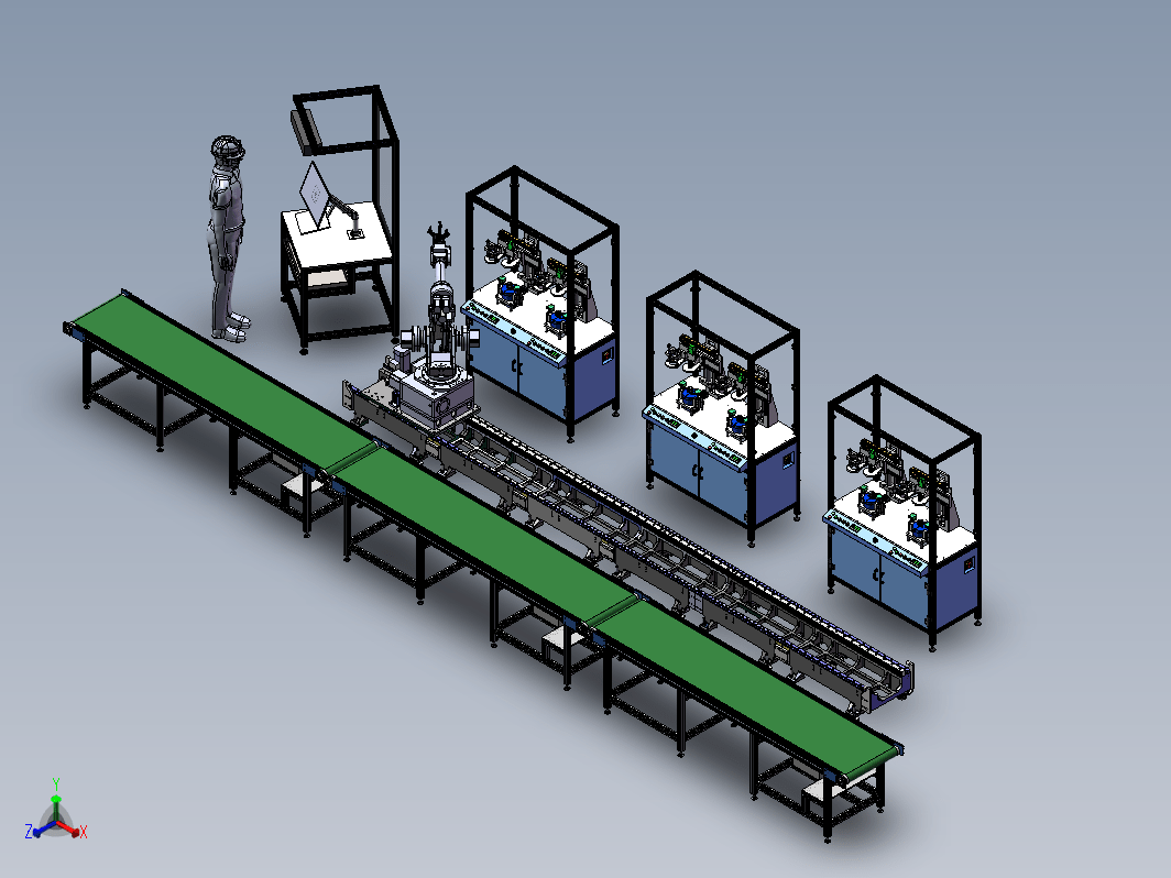 某非标产品功能测试的自动化作业上下料机器人自动柔性搬运系统