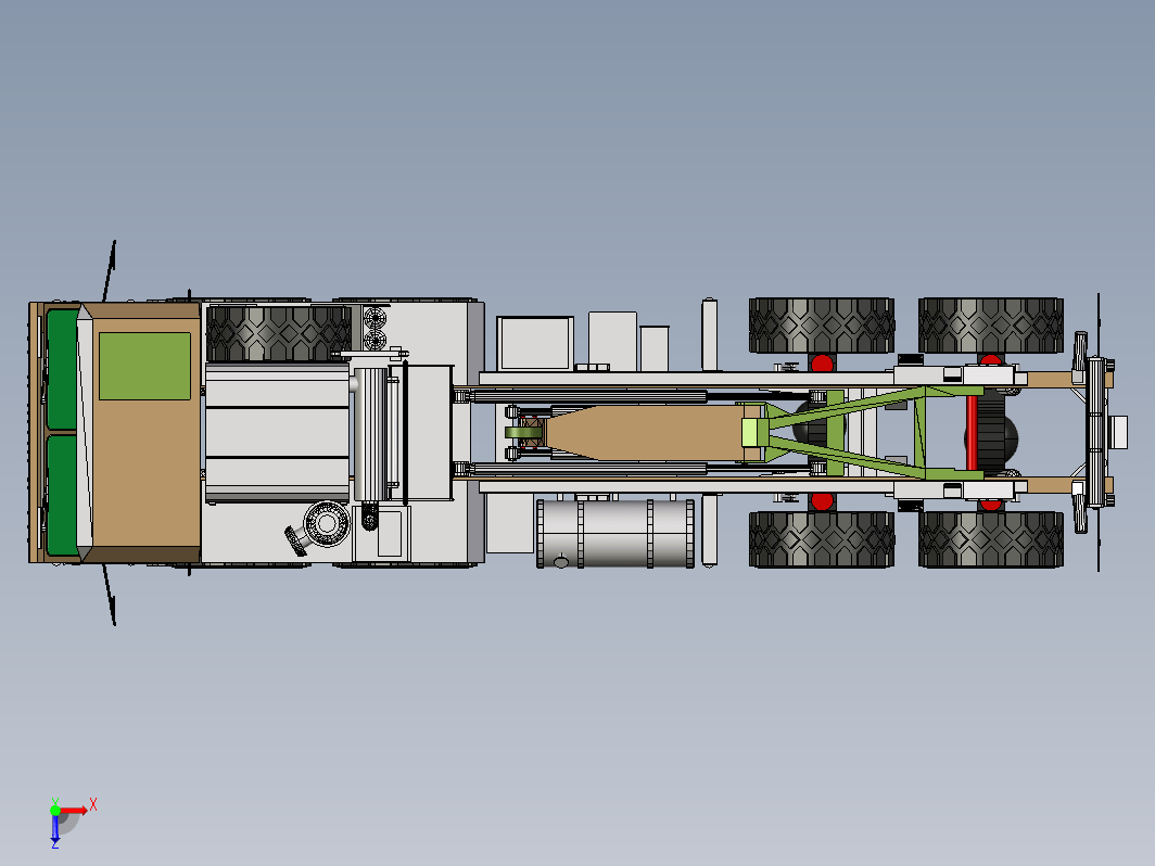 592超重型越野汽车军车PROE设计