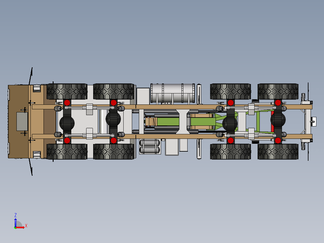 592超重型越野汽车军车PROE设计