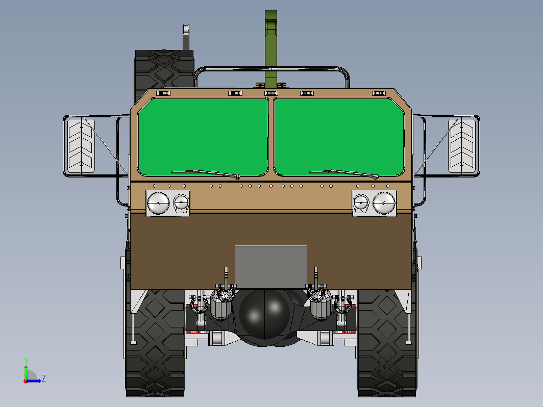 592超重型越野汽车军车PROE设计