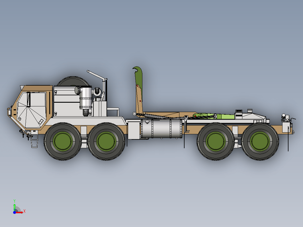 592超重型越野汽车军车PROE设计