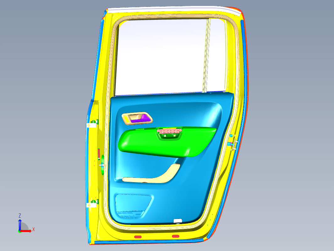 汽车车门详细结构Catia格式附step