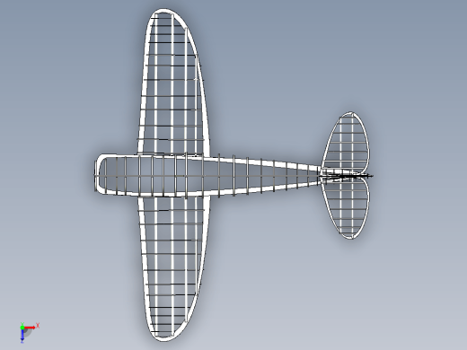 P-47D战斗机框架结构3D图缩略图