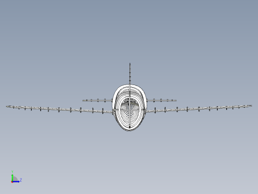 P-47D战斗机框架结构3D图缩略图