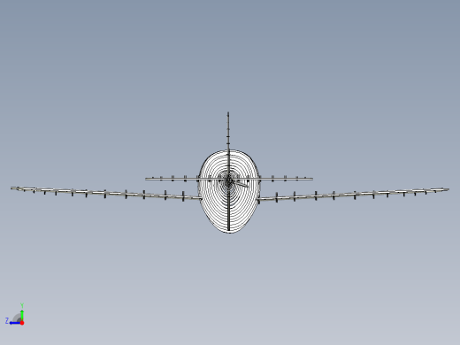 P-47D战斗机框架结构3D图缩略图