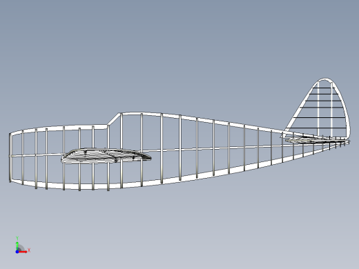 P-47D战斗机框架结构3D图缩略图