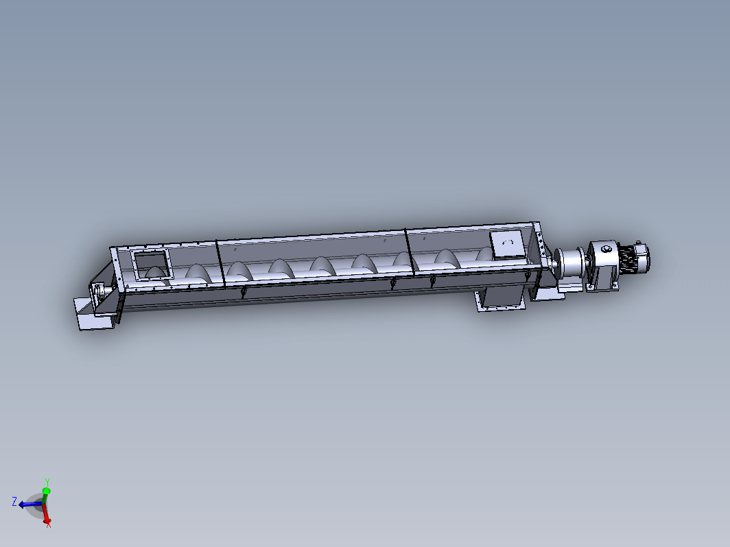 螺旋输送机设计三维SW2010无参+CAD+说明书