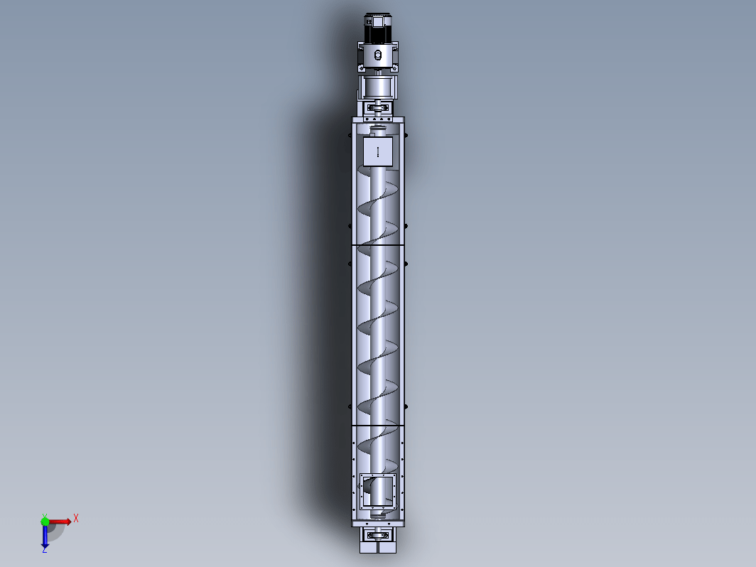 螺旋输送机设计三维SW2010无参+CAD+说明书