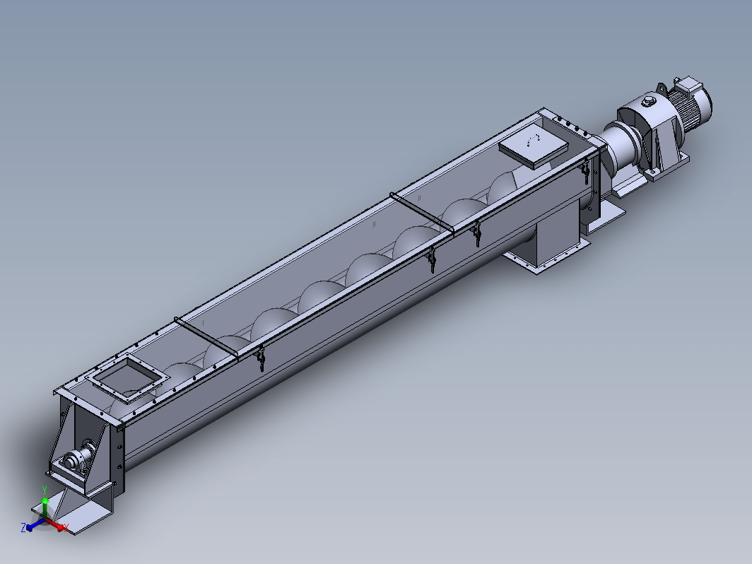 螺旋输送机设计三维SW2010无参+CAD+说明书