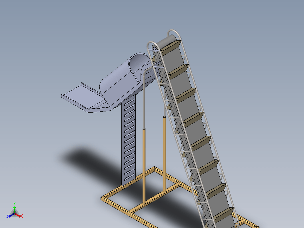 简易ICE传输设备3D图纸 solidworks设计 附STEP格式