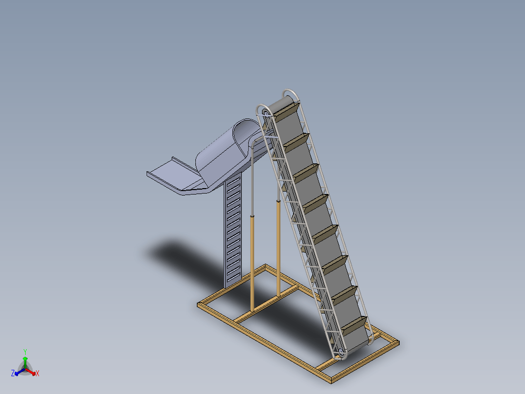 简易ICE传输设备3D图纸 solidworks设计 附STEP格式