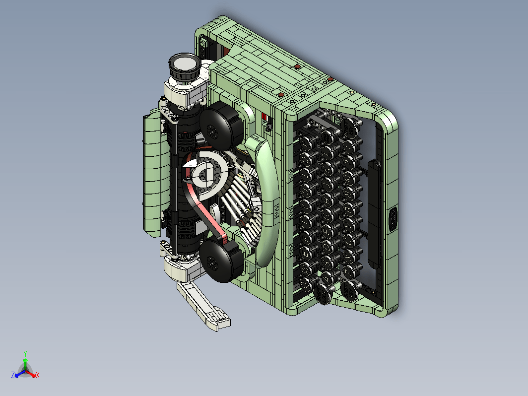 打字机结构3D图纸TYPE WRITER