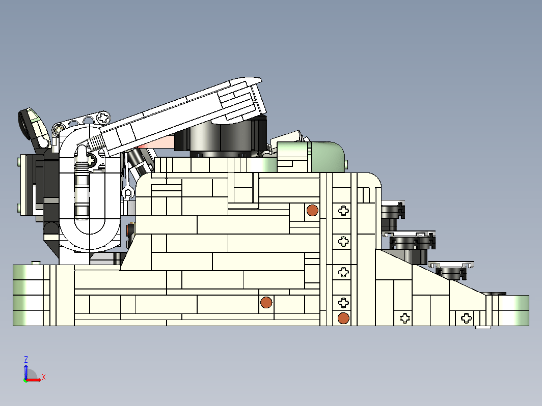 打字机结构3D图纸TYPE WRITER