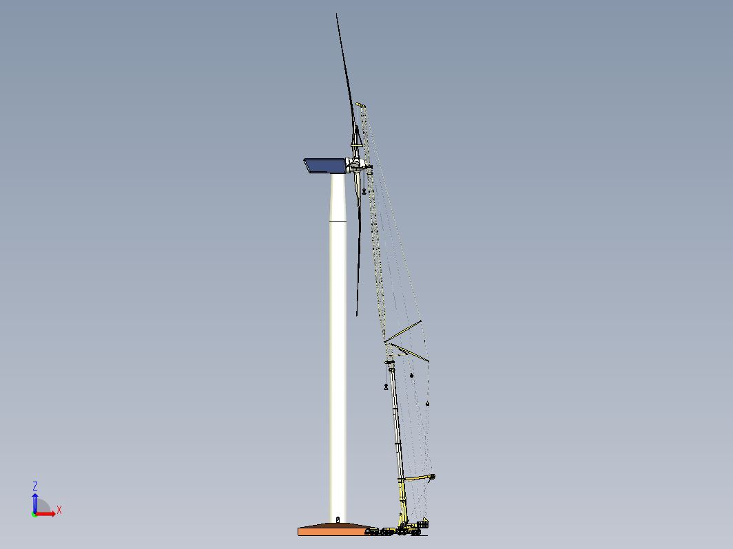 大风车装配起重机 移动塔吊