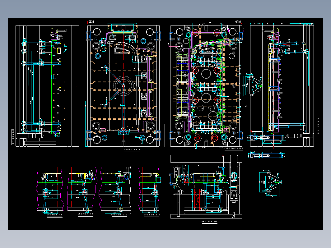 模具设计-典范型的模具图