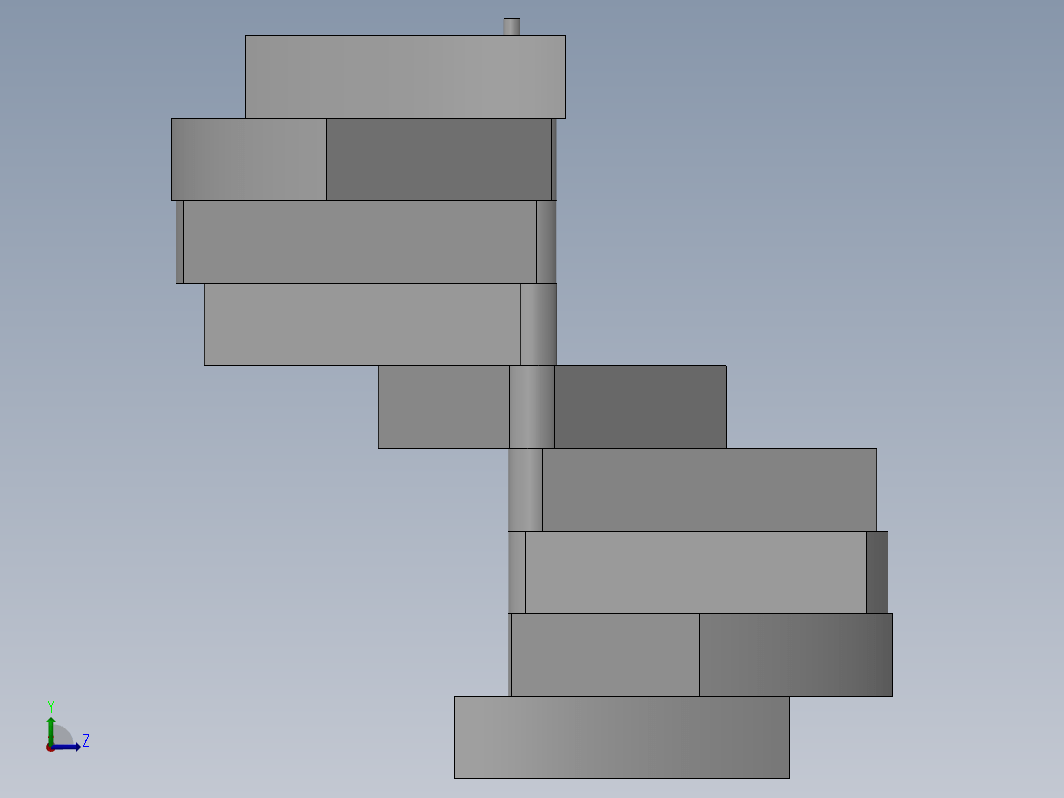 SolidWorks 中的螺旋折叠楼梯