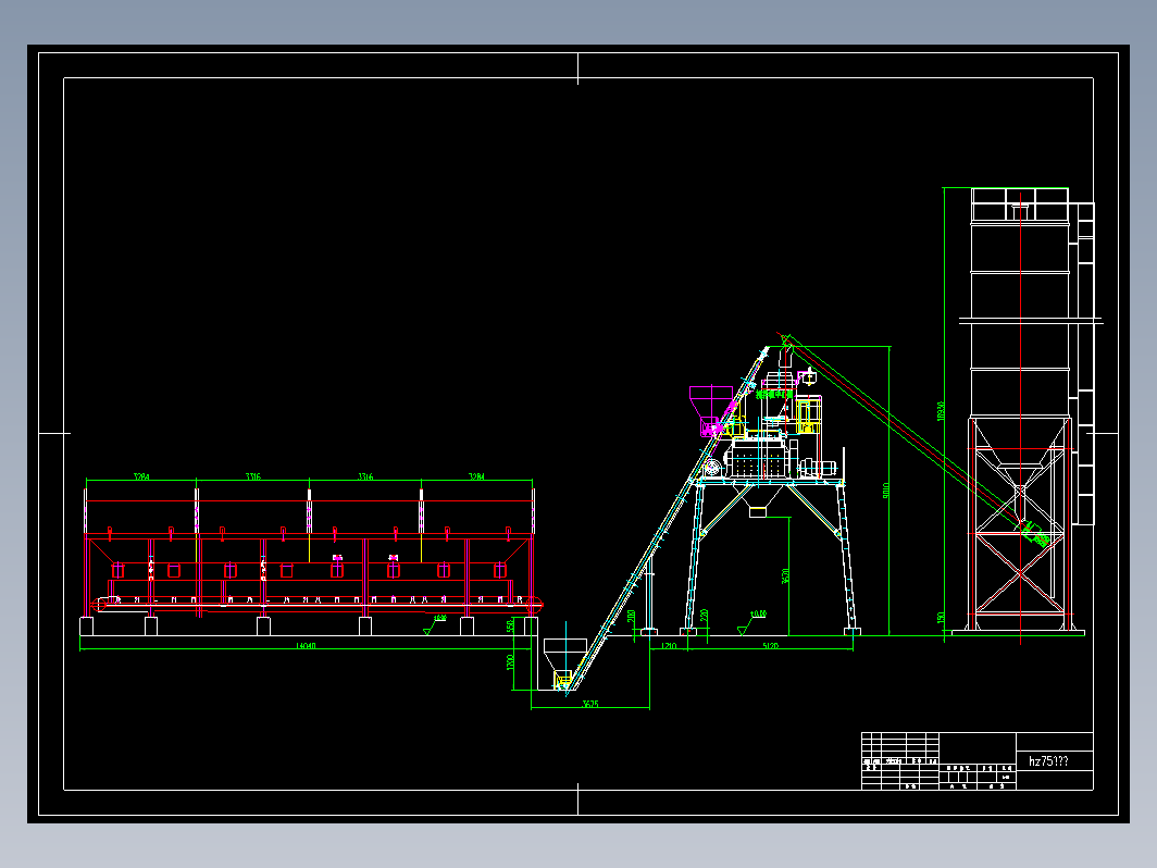 HZS75 砼搅拌站效果图