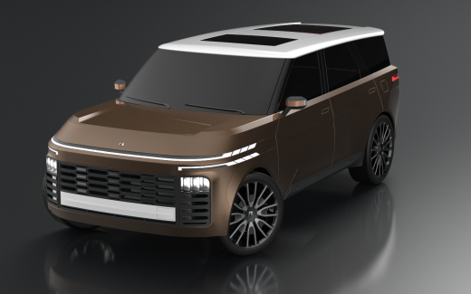 SUV轿车汽车模型3D缩略图