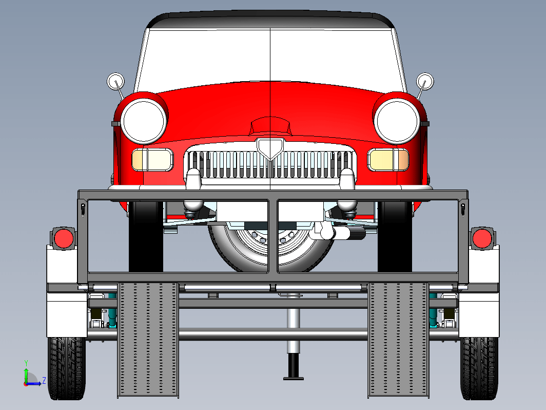 小型汽车平板拖车