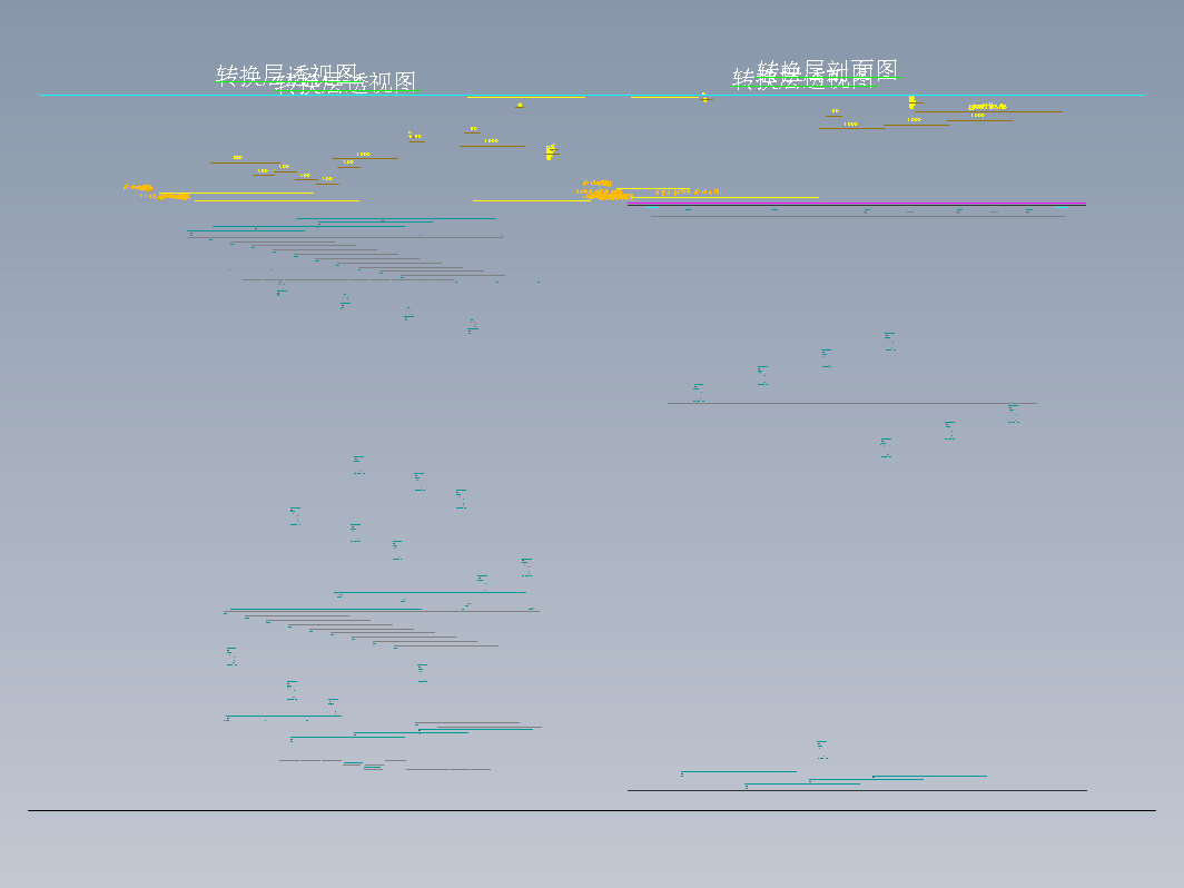 转换层剖面图CAD图纸